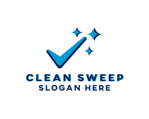 Sparkle Clean Check logo design