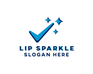 Sparkle Clean Check logo design