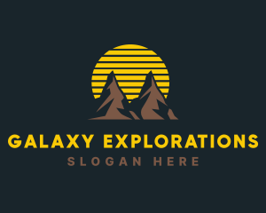 Outdoor Sunset Mountain  logo design