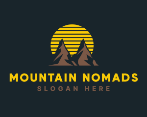 Outdoor Sunset Mountain  logo design