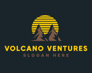 Outdoor Sunset Mountain  logo design