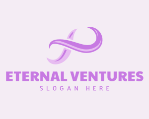 Purple Abstract Loop logo design