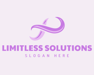 Purple Abstract Loop logo design