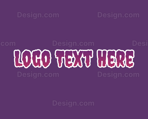 Purple Horror Font Logo