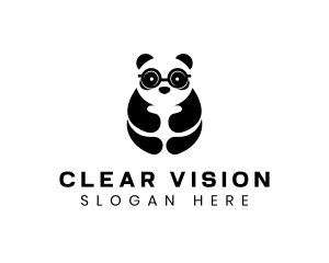 Panda Smart Eyeglasses logo design