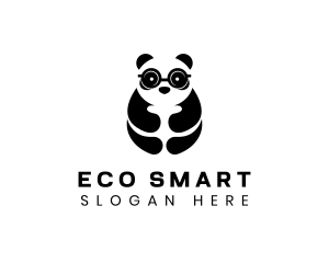 Panda Smart Eyeglasses logo design