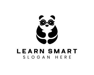 Panda Smart Eyeglasses logo design