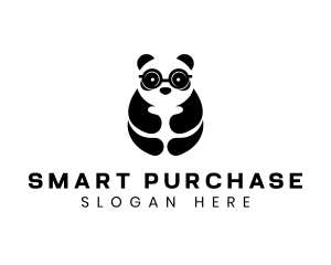 Panda Smart Eyeglasses logo design