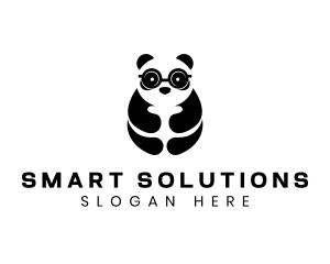 Panda Smart Eyeglasses logo design