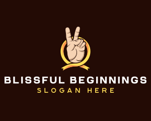 Peace Sign Hand logo