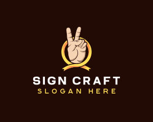 Peace Sign Hand logo