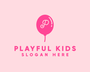 Party Balloon Kids Party logo design