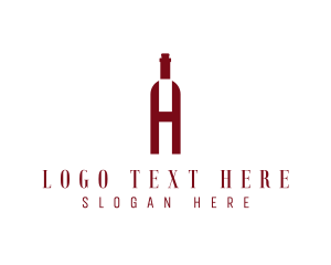 Red Wine Letter H logo