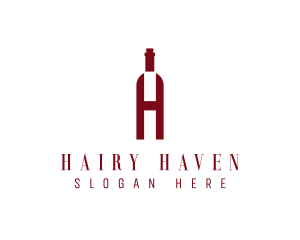 Red Wine Letter H logo design