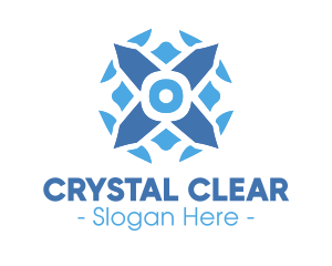 Blue Crystal Diamond logo design