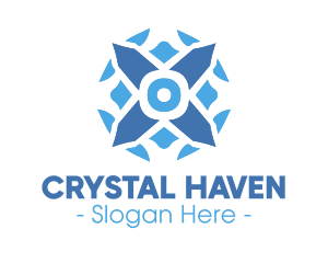 Blue Crystal Diamond logo design