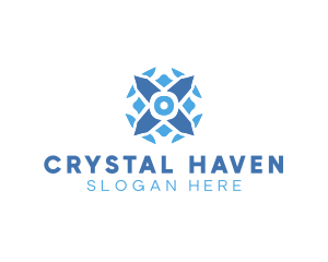 Crystal Diamond Gem logo design