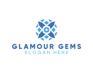 Crystal Diamond Gem logo design