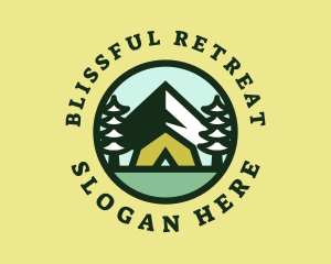 Hipster Forest Camp Badge  logo