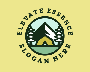 Hipster Forest Camp Badge  logo