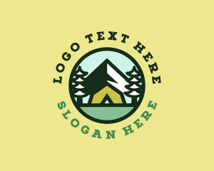 Hipster Forest Camp Badge  logo