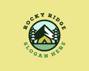 Hipster Forest Camp Badge  logo