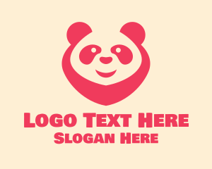 Pink Happy Panda  logo