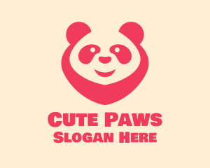 Pink Happy Panda  logo design