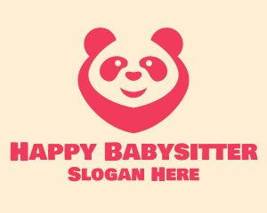 Pink Happy Panda  logo design