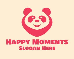 Pink Happy Panda  logo design