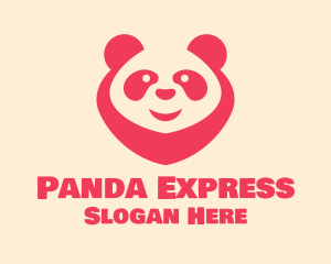 Pink Happy Panda  logo design