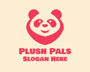 Pink Happy Panda  logo design