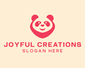 Pink Happy Panda  logo