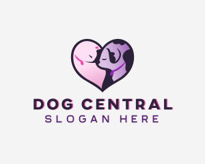 Kitty Dog Heart logo design