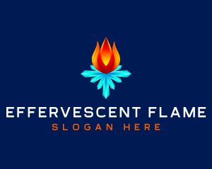 Fire Flame Ice logo design