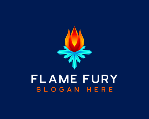 Fire Flame Ice logo design