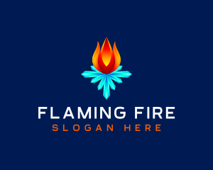 Fire Flame Ice logo design