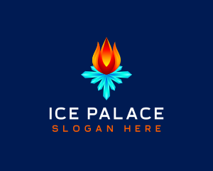 Fire Flame Ice logo design