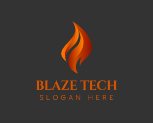 Orange Fire Blaze logo