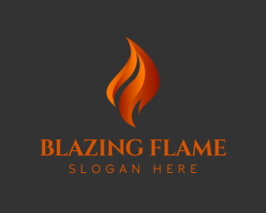 Orange Fire Blaze logo design