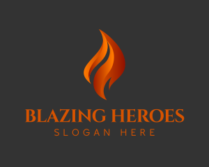 Orange Fire Blaze logo design