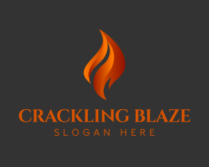 Orange Fire Blaze logo design