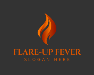 Orange Fire Blaze logo design