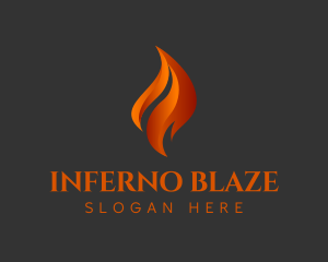 Orange Fire Blaze logo design