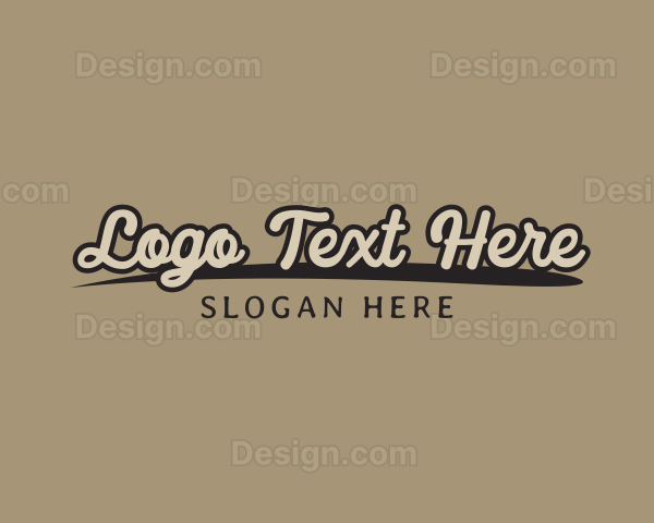 Fancy Rustic Cursive Logo