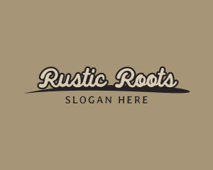 Fancy Rustic Cursive logo design