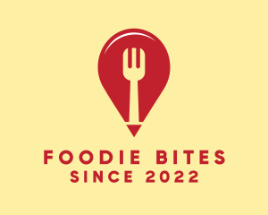 Food Restaurant Location Finder logo design