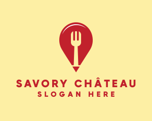 Food Restaurant Location Finder logo design