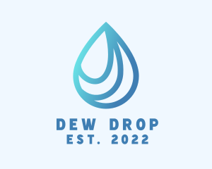 Water Droplet Fluid logo design