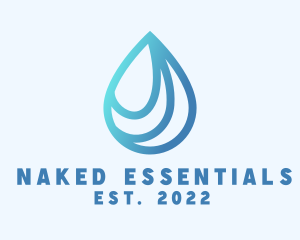 Water Droplet Fluid logo design